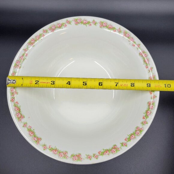 Vintage Bowl Floral Imperial Semi Porcelain Myott Son England Read - Picture 9 of 10